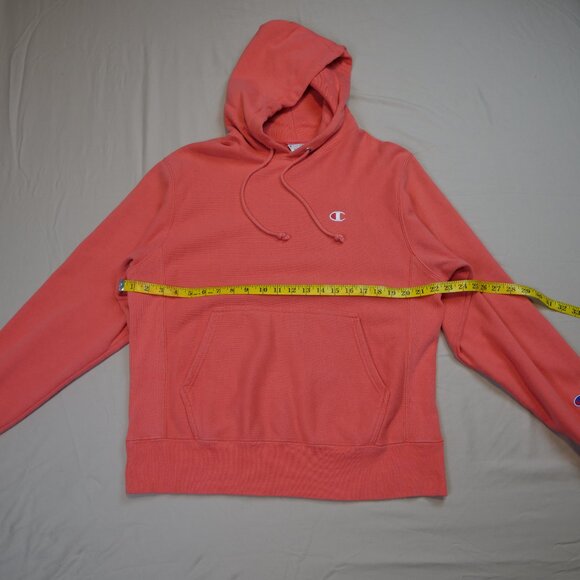 Champion Reverse Weave Salmon Hoodie Sweatshirt - Picture 2 of 5